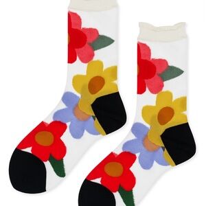 Ethel Sheer Crew Hansel From Basel Floral Women's Socks - Multicolor